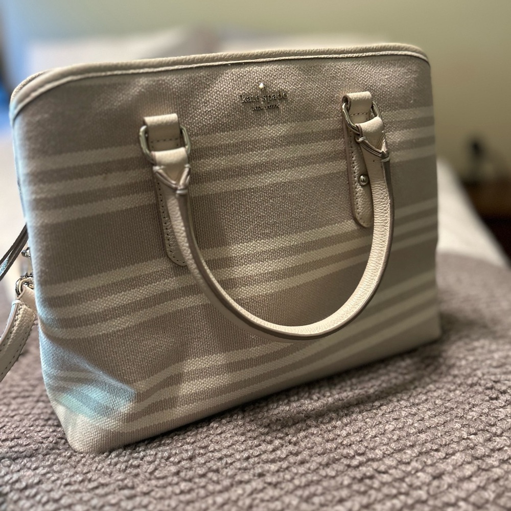 Kate Spade Cream Striped Women's Bag